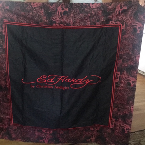 NWT Ed Hardy European Pillow Sham and Throw Pillow - Picture 2 of 2